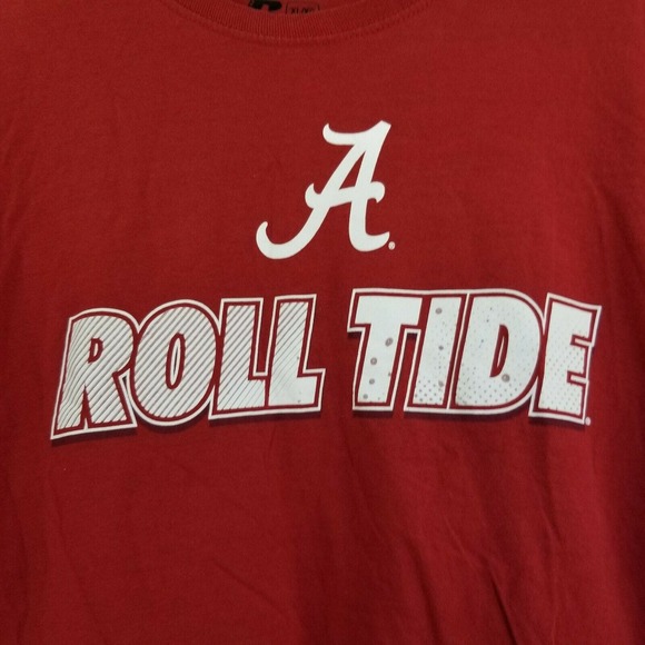 Alabama Football Shirt Mens XL Red White Roll Tide Long Sleeves Russel Athletic - Picture 3 of 11